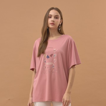 ★【接觸冷感】貓咪派對 可愛貓咪群像印花休閒圓領短袖上衣(三色；F) 125992029