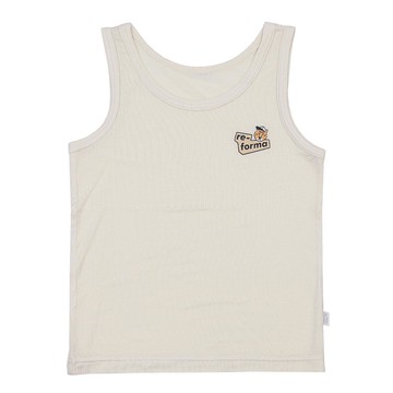 韓國 Ppippilong - 莫代爾親膚絲滑背心內衣(男寶)-棒球帽老虎-米杏