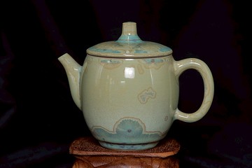 手拉坯結晶釉茶壺
