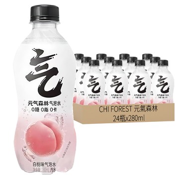 元氣森林 白桃味氣泡水  280ml  24瓶