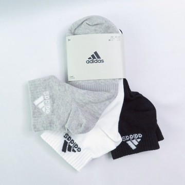 ADIDAS IC1283 T SPW ANK 3雙入 運動襪 腳踝襪 薄襪 短襪 黑白灰【iSport愛運動】