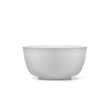 北歐櫥窗 Lyngby Porcelæn Rhombe 菱紋 服務碗（Ø 17.5cm、白）