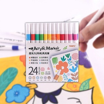 Tempo 節奏 壓克力(丙烯)馬克筆(AC-150)24色(1組入)【小三美日】 DS024311 海報 卡片 彩繪