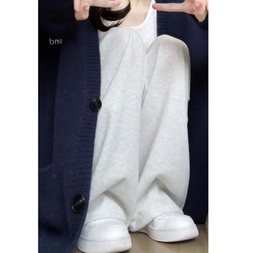 已售9642件💖赤道少女 棉褲 衛褲 休閒長褲女 闊腿褲 束腳褲 抽繩高腰 運動褲 百搭 素色簡約 韓系 拖地褲 寬鬆