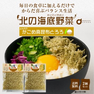 北の海底野菜 ふわふわがごめ真昆布とろろ 10g × 2袋セット こんぶ コンブ 昆布 がごめ昆布 北海道産 函館産 メール便 送料無料 珍味 北