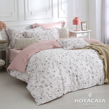 HOYACASA 60支抗菌天絲兩用被床包組｜花歆夢影｜(雙人/加大)