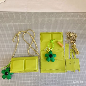 新款熱賣新款diy小方包手工製作材料包全套自做手工包菱格鏈條包禮物女 1JDZ