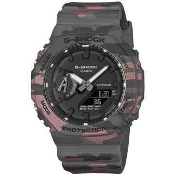 CASIO G-SHOCK 酷炫迷彩八角造型計時錶/GA-2100CM-8A