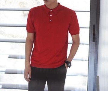 FINDSENSE MD 韓國 潮 男 時尚 簡約 純色素面 6色選 翻領 針織衫 短袖T恤 素面針織短T