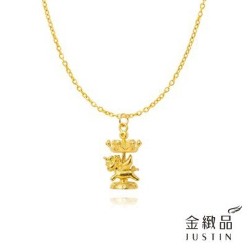金緻品 黃金項鍊 旋轉小金馬 1.60錢 5G工藝