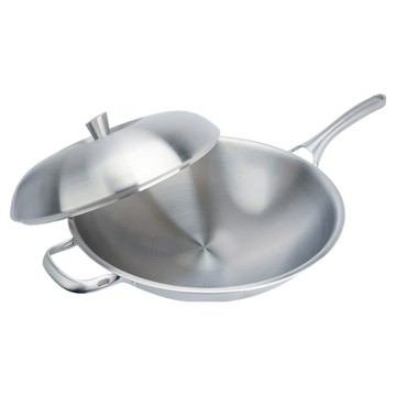 MiyAco 米雅可 316不鏽鋼典雅七層複合金炒鍋 耐腐蝕 耐酸鹼 導熱均勻  33cm  1組