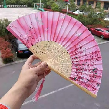 台灣出貨 日本和服配扇 日式古风樱花折扇