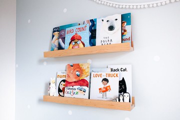 一套 2 個浮動托兒所書架、浮動架子、圖片架、書架