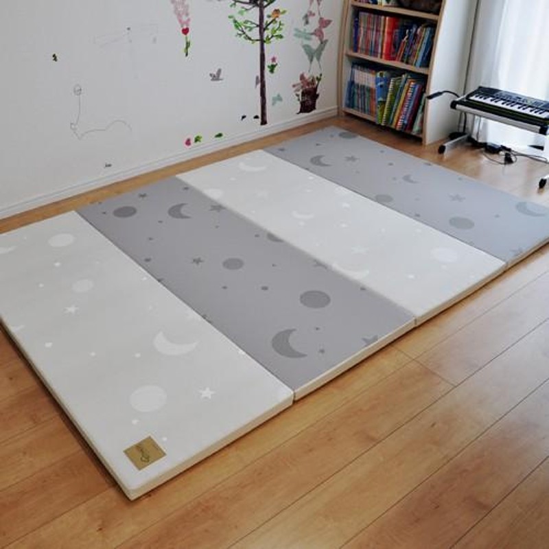 【kana】Caraz カラズマット  （140×200×4cm） カラズマット 140×200cm グレー＆ライトベージュ プレイマット