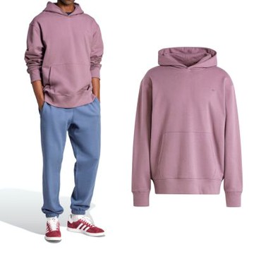 Adidas P ESS HD 男款 紫色 帽T 厚磅 寬鬆 Logo 刺繡 亞規 運動 休閒 連帽 長袖 IX9809