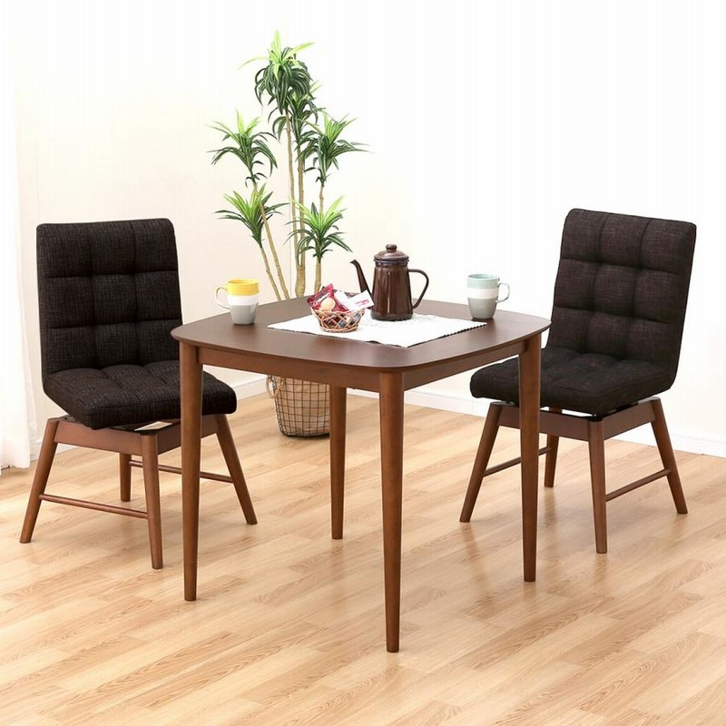 幅80cm ダイニングテーブル3点セット(DTライジング80/DCライジング MBR  