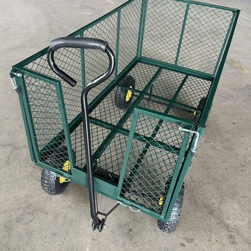 ❤限時免運❤四輪拖車小推車貨車加高搬運車運貨車牽引平板車網車移動擺攤車拖車 利南通家俱