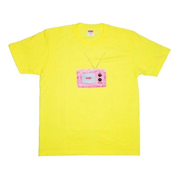 Supreme SS18 TV Tee Bright Yellow Printing Short Sleeve Unisex