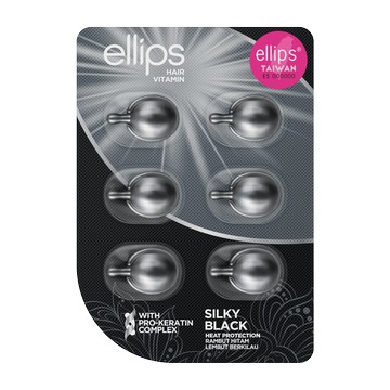ellips 沙龍級角蛋白膠囊護髮油 6粒片裝(強韌亮澤黑桃花)