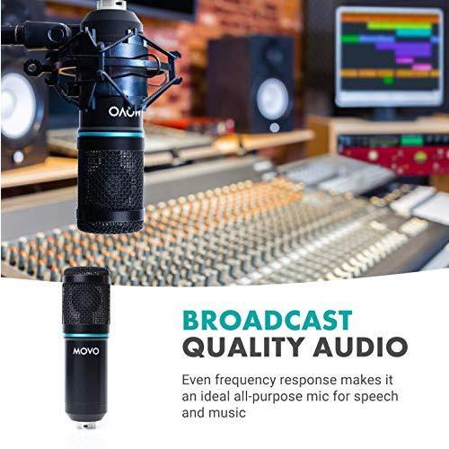 Movo Smartphone Podcast Recording Microphone Kit Pack Condenser Microph 並行輸入品