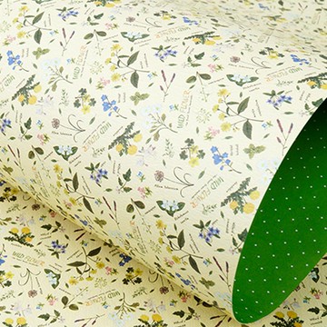 復古花卉雙面包裝紙  10個  野生花卉