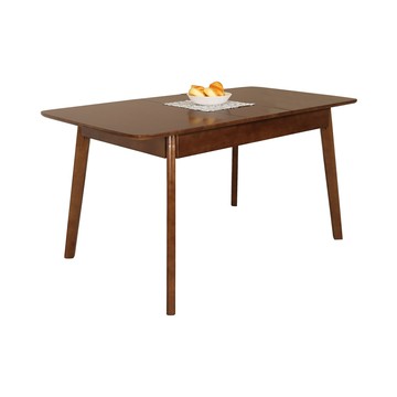 Homelike 喜家居120-150cm實木延伸餐桌-胡桃色(2529) 含組裝