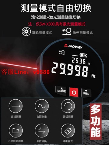 【專業團隊】深達威數顯滾輪電子尺紅外線激光測距儀圓形直徑弧曲面不規則測量