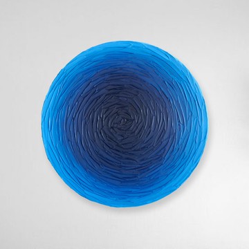 繪畫 質感藝術 海藍色 圓形 漸變 原創作品