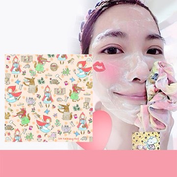 現貨 Pikka Pikka A50 小紅帽與大野狼 林鴒 日本製 臉部毛孔潔淨布 洗臉布 花猴分享 熱賣中!