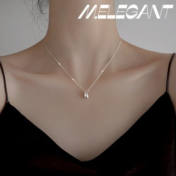 M.e.【24H出貨】韓版純銀S925銀氣質水滴項鍊 金色銀色項鍊 頸鏈 鎖骨鏈
