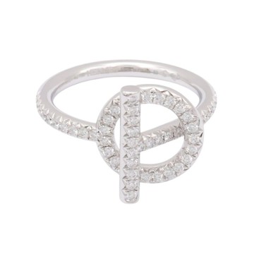 HERMES 愛馬仕 Echappee Diamond  戒指 53 18K白金 鑽石 H219696B 【二手名牌BRAND OFF】