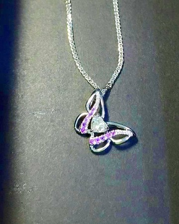 40分鑽蝴蝶18K金項鍊(不含鍊)