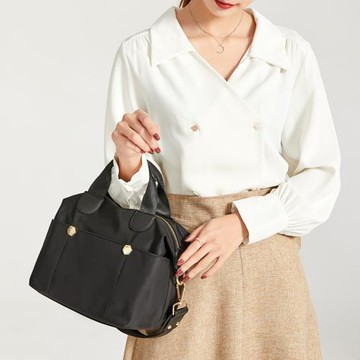 2025新款斜挎包女休閑輕便通勤包牛津布包手提單肩小包防水尼龍包