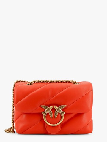Matelassé leather shoulder bag with iconic love birds buckle - PINKO - gender_Woman