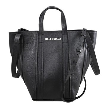 BALENCIAGA 672791 EVERYDAY NORTH-SOUTH 雙提把斜背兩用包.黑 S