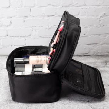 ins網紅化妝品包小號手提便攜韓國簡約大容量雙層旅行 隨身收納包