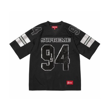 FW25 Week5 Sequin Football Jersey 黑色 亮片足球球衣