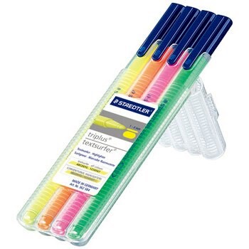 [領劵折50]寒暑假必備【史代新文具】施德樓STAEDTLER MS362SB4四色三角舒寫螢光筆組 抗漲省荷包