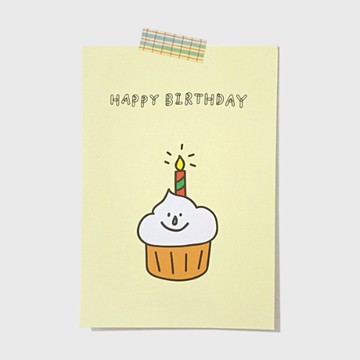 SASIM HAPPY BIRTHDAY 插畫明信片