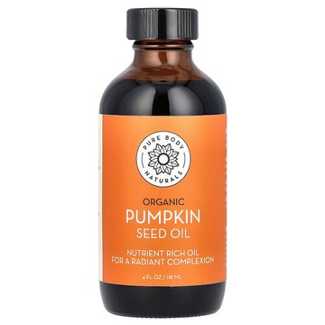 Pure Body Naturals, 有機南瓜籽油，4 液量盎司（118 毫升）