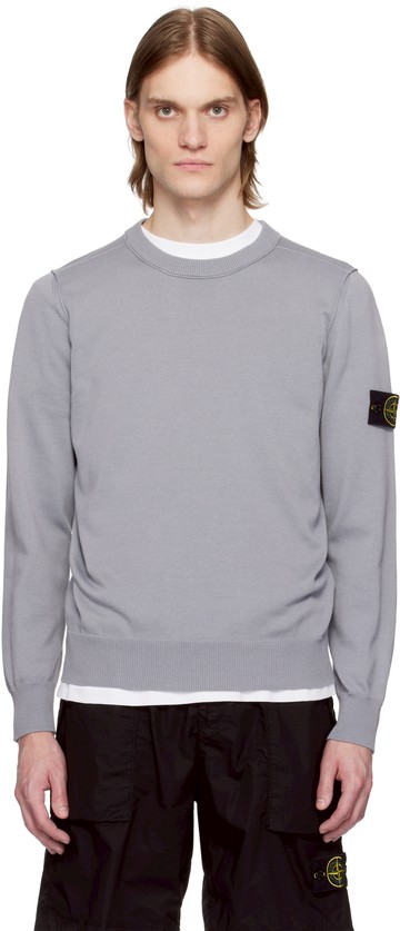 Stone Island 蓝色 Soft Organic Cotton 针织衫