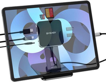【日本代購】Byeasy USB Type C集線器[2020年最新改進]擴展塢7合1 iPad Pro