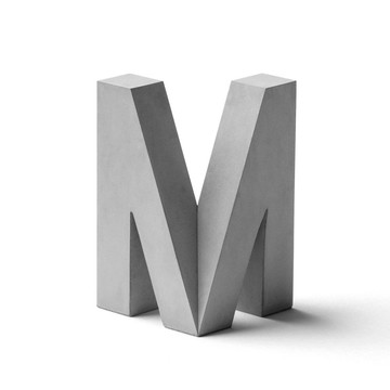 水泥字母 M
