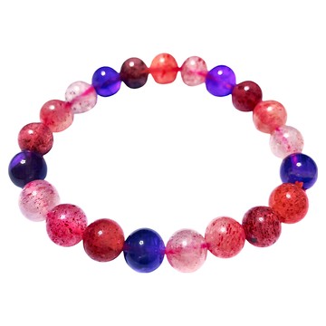 金草莓超七手鍊 10mm  草莓晶 + 超七