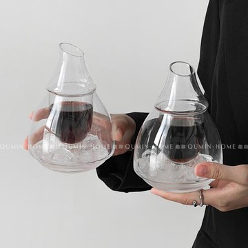 趣皿日式斜口洋酒壺個性冰酒壺家用酒器創意酒具醒酒壺ins紅酒壺