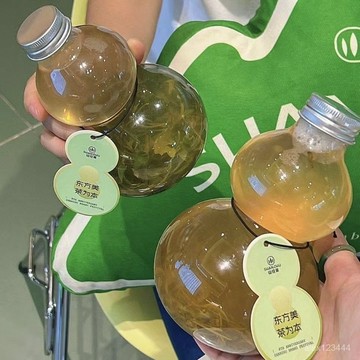 🔥臺灣出貨🍎新款葫蘆形冷泡茶瓶500毫陞塑料瓶pet一次性奶茶瓶果汁飲料瓶子