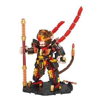 LoZ 積木 孫悟空  孫悟空 黑色 + 金色 + 紅色  1組