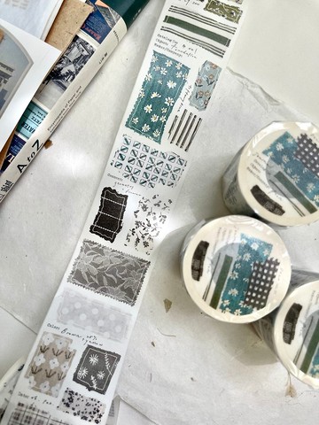 花布 / 5cm和紙膠帶 (割型)