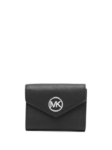 Michael Michael Kors - logo-plaque leather wallet - women - Calf Leather - One Size - Black