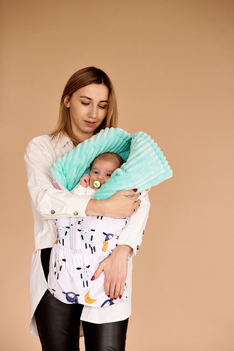 Baby Unisex 棉質睡袋，Minky Sack，嬰兒沐浴禮物睡袋信封